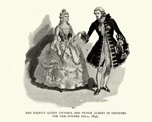 Prince Albert (1819-1861), The Royal Consort Gallery: Queen Victorias and Prince Albert in costume, Powder Ball, 1845