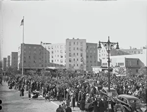 Queens Citizens Awaiting President Roosevelt to Visit