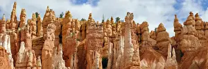 Sandstone Rock Prints: Queens Garden, a landscape formed by erosion with sandstone pillars or hoodoos