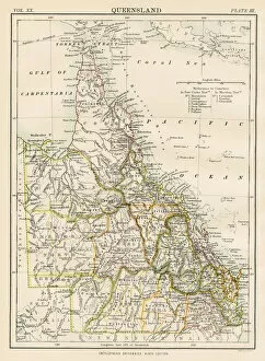 Images Dated 24th August 2017: Queensland map 1883