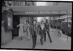 Quentin Crisp Standing Outside Carnegie Recital Hall