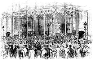 Images Dated 4th April 2009: Queuing on Shilling Day, The Great Exhibition (Illustrated London News)
