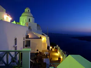 Images Dated 25th July 2011: Quiet evening in Fira, Santorini