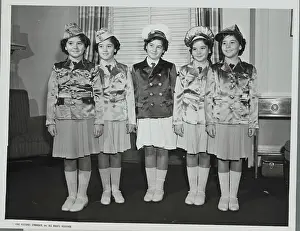 Marie Dionne Prints: The Quintuplets Dressed in Armed Forces Uniforms