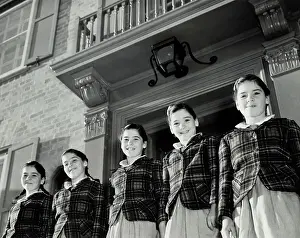 Marie Dionne Prints: The Quintuplets and Family Welcoming New Child