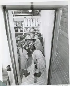 Marie Dionne Prints: The Quintuplets Reaching for Fruits