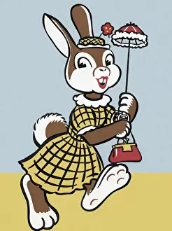 Commercial Activity Prints: Rabbit With Parasol