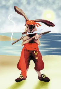 Skull Prints: Rabbit Pirate