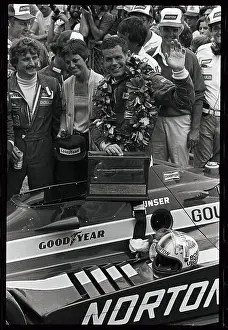 Race Winner Bobby Unser Waving