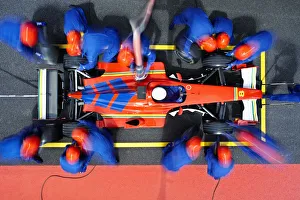Sports Team Gallery: Racecar Driver at the Pit Stop