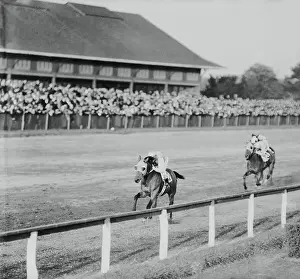 Jockey Prints: Racehorse Seabiscuit Winning Continental Handicap