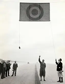 Bulls Eye Prints: Racer Examining the Finish Line