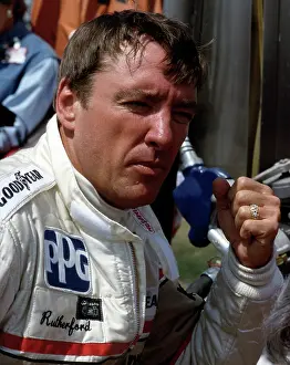 Racer Johnny Rutherford at Long Beach Grand Prix Race 1985
