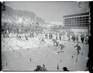 Racers Starting Winter Olympic Course