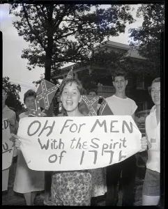 High School Prints: Racist Holds Anti-Integration Sign
