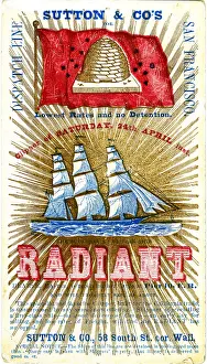 T1639415 Prints: Radiant Clipper Ship Card