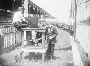 Racetrack Prints: Radio Broadcast at Indianapolis Auto Race Track