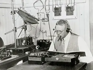 Radio Developer Reginald Fessenden Testing His Invention