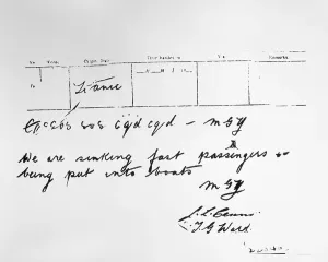 Prints of (Original Caption) Just twenty-one years ago on April 14, the greatest disaster in modern maritime history shocked the world when the S.S A Visual Journey Through the Legacy of the World’s Most Infamous Ship: Radio Message From the S.S. Titanic
