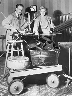 Radio Station Using Household Items for Sound Effects