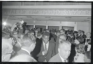 Sirhan Prints: Rafer Johnson Standing Outside Hospital