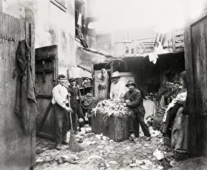 Recycling Prints: Rag Dealer Posing By Wares In Alley