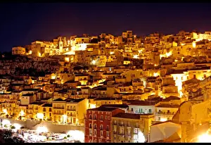 Ragusa Prints: Ragusa Ibla by night
