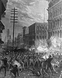 Railroad Prints: Rail Road Strike In Baltimore