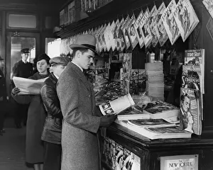 Railroad Station News Stand in NYC