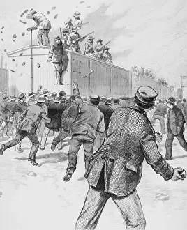 Indifference Prints: Railroad Strikers Displaying Negative Actions