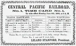 Information Prints: Railroad Timetable from 1864