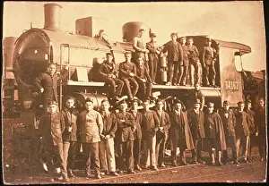 Railroad Workers with Train