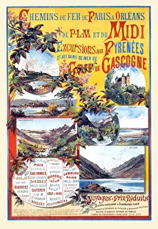 Destinations Prints: Railway from Paris to Orléans from PLM