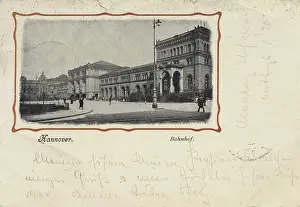 North Germany Prints: Railway station, Hannover, Lower Saxony
