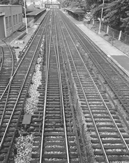Railway tracks, (B&W)