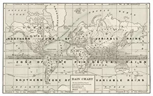 Rain Gallery: Rain chart of the world 1889