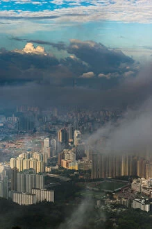 Images Dated 24th May 2014: rain cloud over Hong Kong city