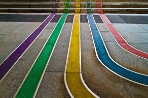 Street Art Collection: Rainbow colored lines