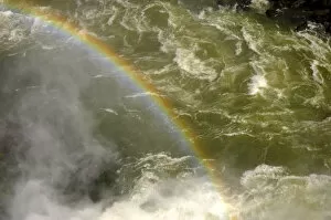 Rainbow at the I guazu Waterfalls Argentina Brazil
