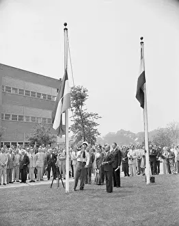 Lake Success Prints: Raising Flag at United Nations Headquarters