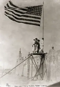 Expedition Prints: Raising of US Flag at Vera Cruz