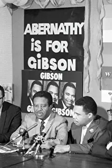Ralph Abernathy at Press Conference with Ken Gibson