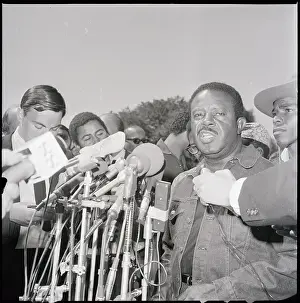 Ralph Abernathy Talking at Press Conference