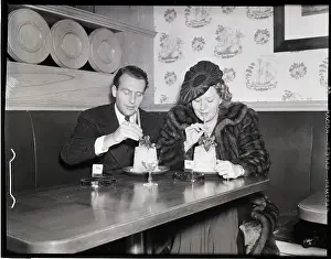 Spouse Prints: Ralph Bellamy and Wife Drink Mint Julep