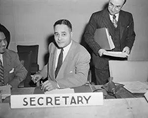 Lake Success Prints: Ralph Bunche Sitting at Table