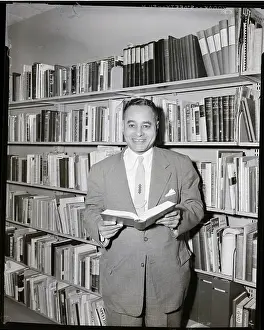 Diplomat Prints: Ralph Bunche Smiling in Office
