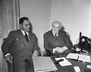 Ralph Bunche Talking with Ben Gurion