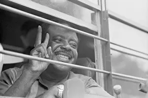 Ralph D. Abernathy Giving Victory Sign