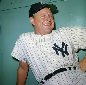 Ralph Houk Smiling in His Baseball Uniform