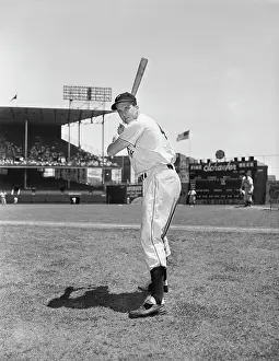 Ralph Kiner In Batting Stance